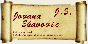 Jovana Škavović vizit kartica